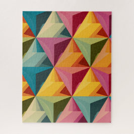 Puzzle Bold Geometric Triangle Pattern 