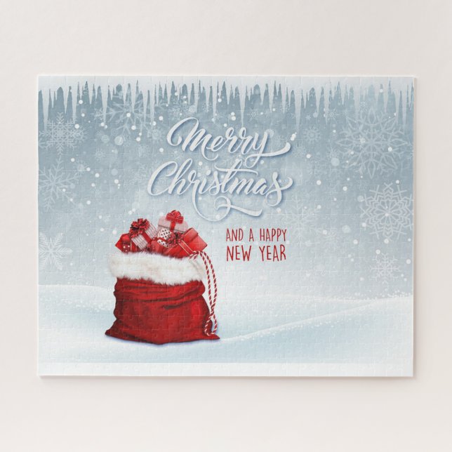 Puzzle Bolsa de regalo de Santa Claus (Horizontal)
