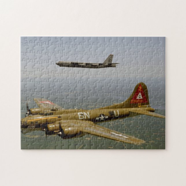 Puzzle Bombarderos de B17G y de B52H en vuelo (Horizontal)