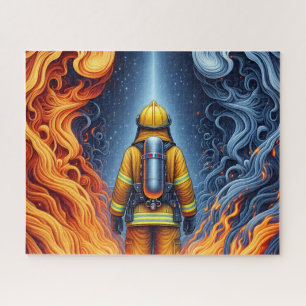 Puzzle Bombero Fuego Agua