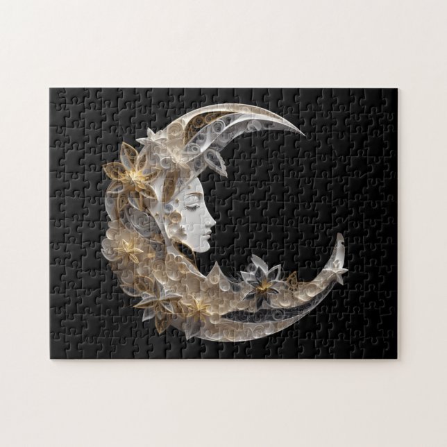 Puzzle Bonita cara en la luna (Horizontal)