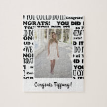 Bonita foto de graduación de felicitaciones