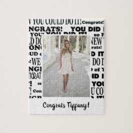 Puzzle Bonita foto de graduación de felicitaciones