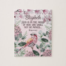 Puzzle Bonito acuarela Flores de pájaro Escritura Cristia