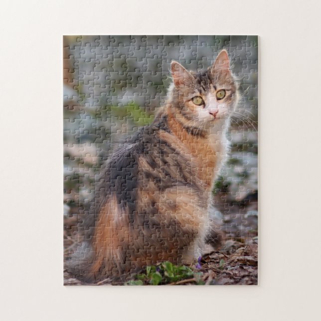 Puzzle Bonito Calico Kitty Cat (Vertical)