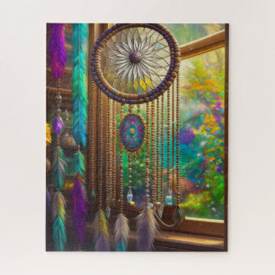 Puzzle Bonito Dreamcatcher en Window Purple Boho
