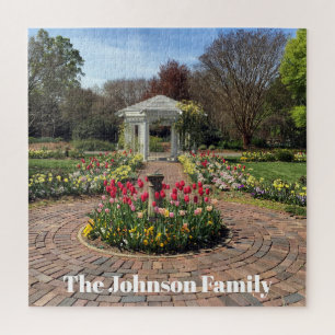 Puzzle Bonito Jardín Blanco Gazebo