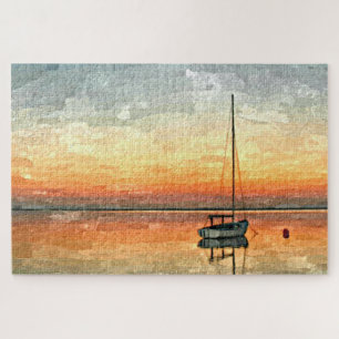 Puzzle Bonito Naranja Blue Sunset
