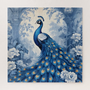 Puzzle Bonito pavo real azul