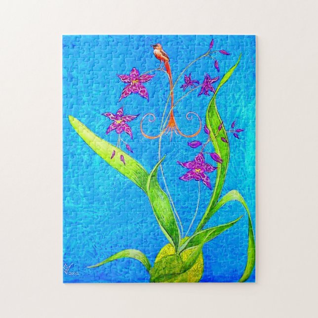 Puzzle Bonito Pequeña Orquídea (Vertical)