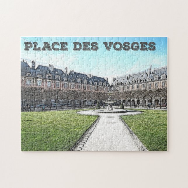 Puzzle Bonito regalo de Place Des Vosges Place Royale Par (Horizontal)