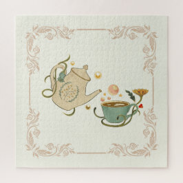 Puzzle Bonito Té Gráfico, fondo beige