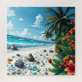 Puzzle Bonito Tropical Beach Scene