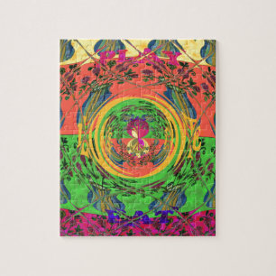 Puzzle Bonito y encantador diseño de impresión de arte fl