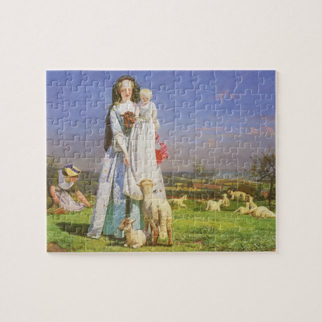 Puzzle Bonitos Baa Lambs de Ford Madox Brown (Horizontal)