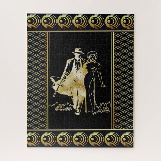 Puzzle Bonnie & Cylde Art Deco 520 Piezas (Vertical)