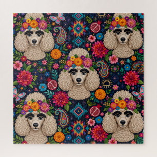 Puzzle Boo22 Artista Caniche Boho Floral – Caniche Colori