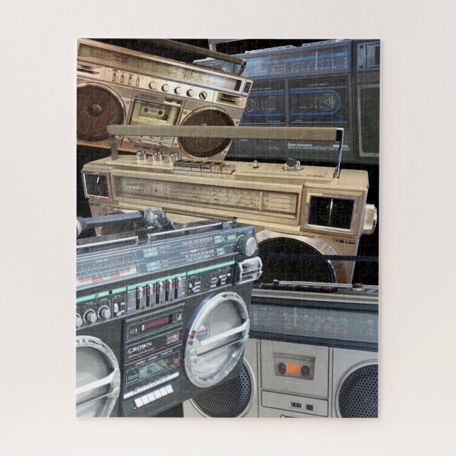 Puzzle Boom Box Boombox Ghetto Blaster de 80 retro (Vertical)