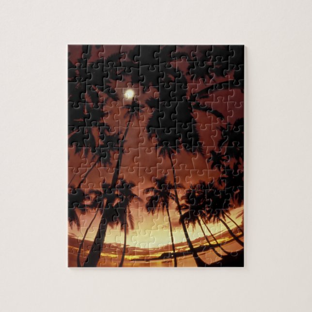 Puzzle Bora Bora, Polinesia Francesa Atardecer a través (Vertical)
