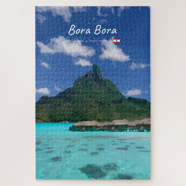 Puzzle Bora Bora, Polinesia Francesa - Resort de Playa (Vertical)