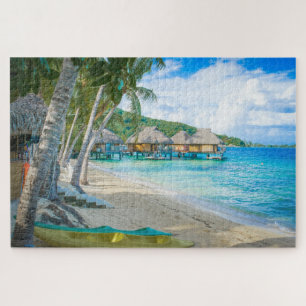 Puzzle Bora Bora Tahiti Beach Overwater Bungalows Ocean