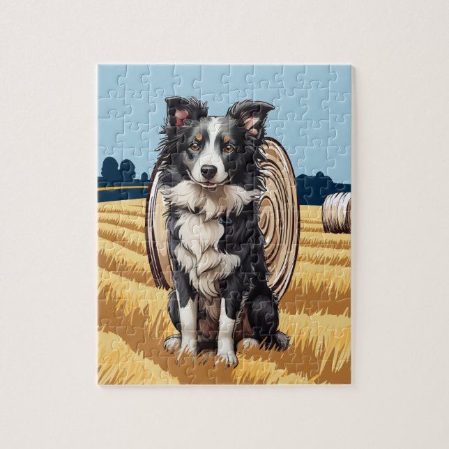 Puzzle Border Collie (Vertical)