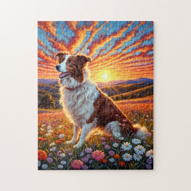 Puzzle Border Collie Dog (Vertical)
