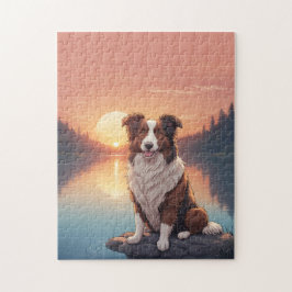 Puzzle Border Collie Rojo