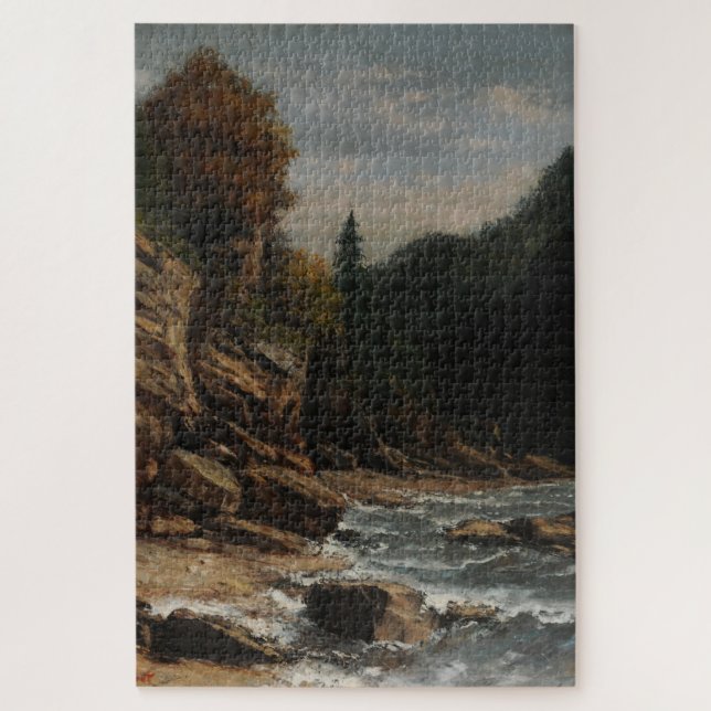 Puzzle Bords du lac Léman - Gustave Courbet (Vertical)