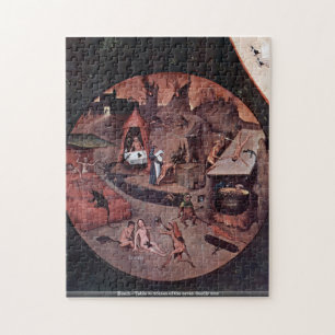 Puzzle Bosch - tabla con escenas de los siete pecados