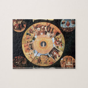 Puzzle Bosch - tabla con escenas de los siete pecados