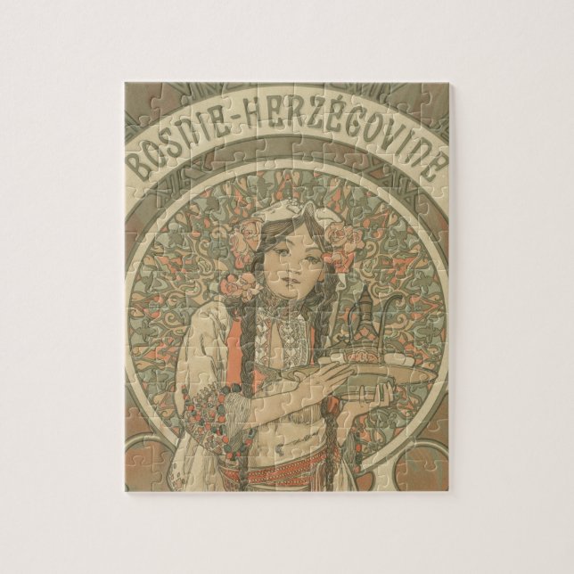 Puzzle Bosnia y Herzegovina por Alphonse Mucha (1900) (Vertical)