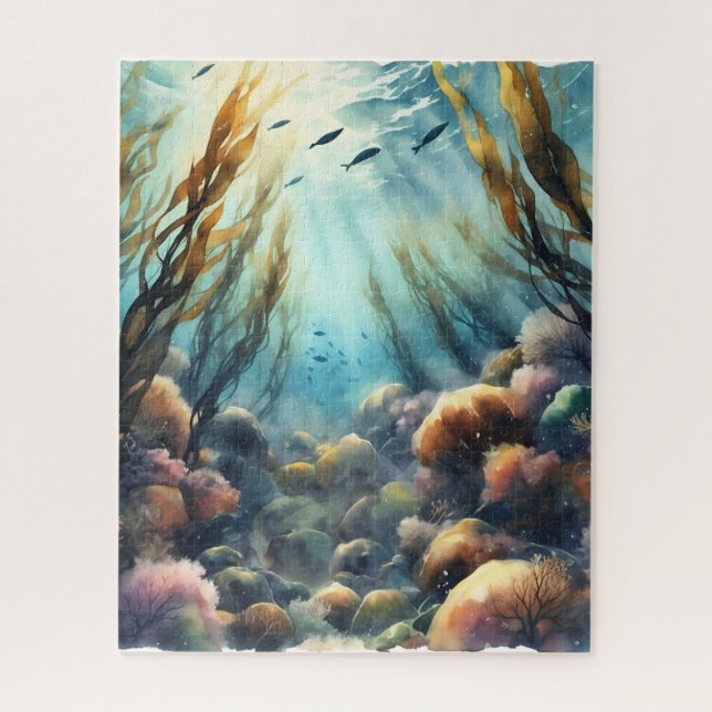 Puzzle Bosque acuarela Kelp (Vertical)