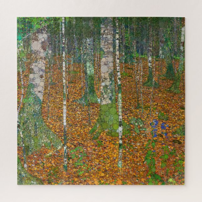 Puzzle Bosque Birch por después de Gustav Klimt (Vertical)