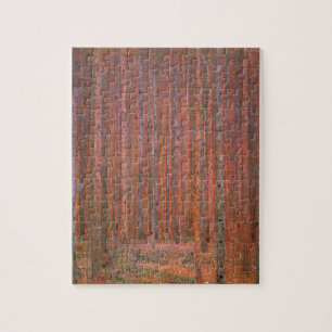 Puzzle Bosque de abetos de Gustav Klimt Tannenwald Árbole