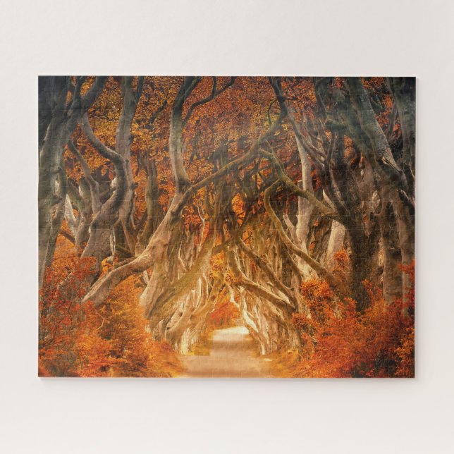 Puzzle Bosque de arce de otoño que cae bosque de bosques (Horizontal)