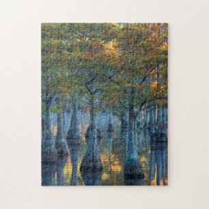 Puzzle Bosque de cipreses de estanque
