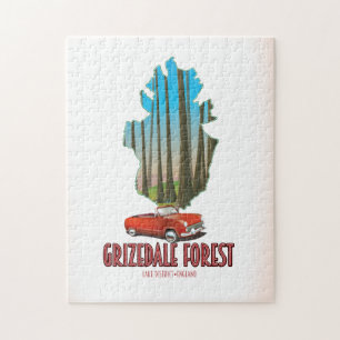 Puzzle bosque de Grizdale distrito de los lagos inglaterr