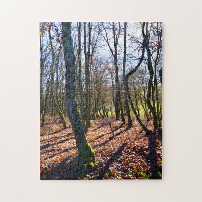 Puzzle Bosque de invierno en Francia (Vertical)