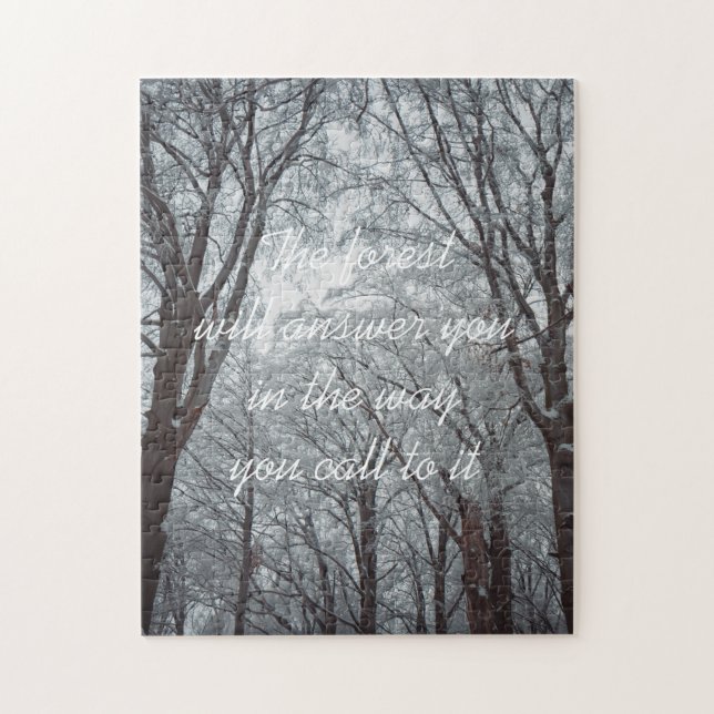 Puzzle Bosque de Invierno Foggy (Vertical)