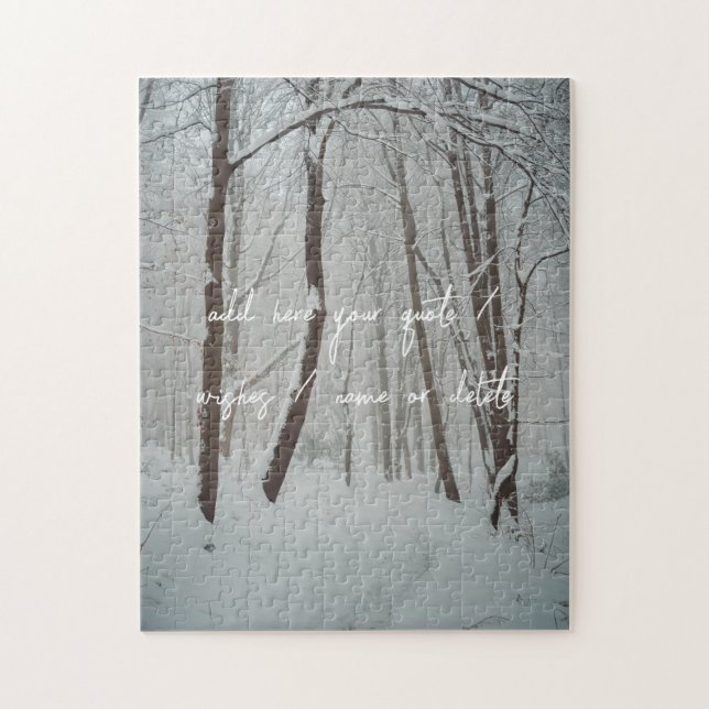 Puzzle Bosque de invierno macizo (Vertical)