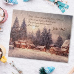 Puzzle Bosque de invierno - Verso de la Biblia John 14:27<br><div class="desc">Disfrute de la serenidad de la temporada con nuestro "Tranquilo Winter Village" Jigsaw Puzzle. Este encantador rompecabezas te transporta a un pueblo cubierto de nieve enclavado en el interior de un majestuoso bosque. Los pinos altos se mantienen vigilantes, sus ramas cubiertas de nieve brillante, mientras que las casas, con sus...</div>