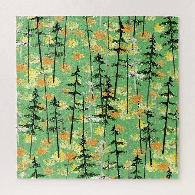 Puzzle Bosque de Otoño: Belleza Natural sin Marea (Vertical)
