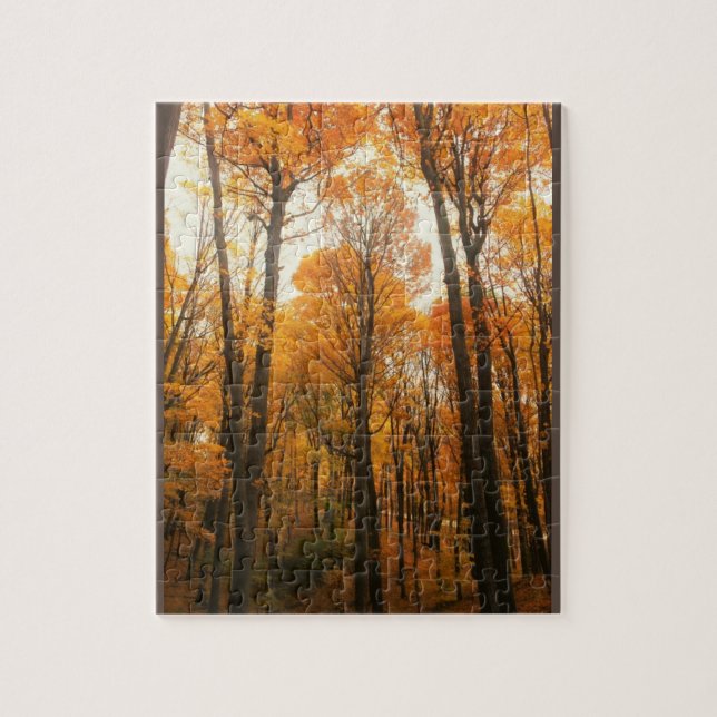 Puzzle Bosque de otoño naranja (Vertical)