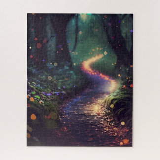 Puzzle Bosque encantado con luces de hadas, 500 piezas