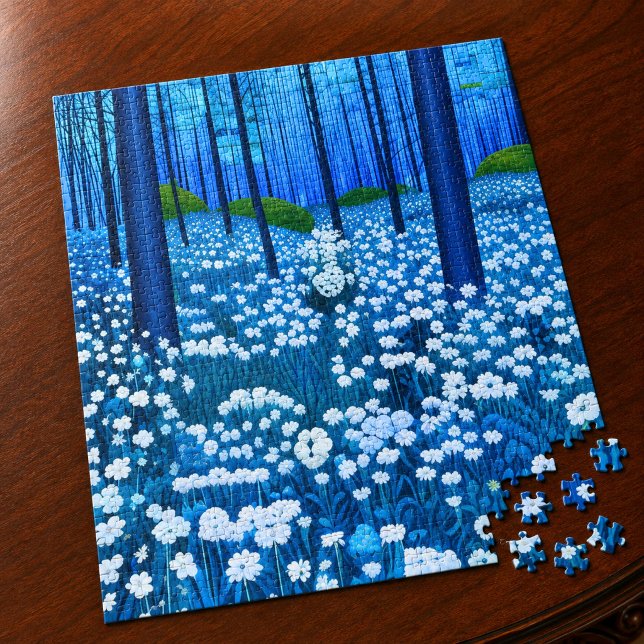 Puzzle Bosque Encantado de Flores Silvestres Blancas (Subido por el creador)