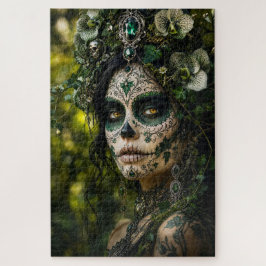 Puzzle Bosque Esmeralda Calavera – Botánica Verde