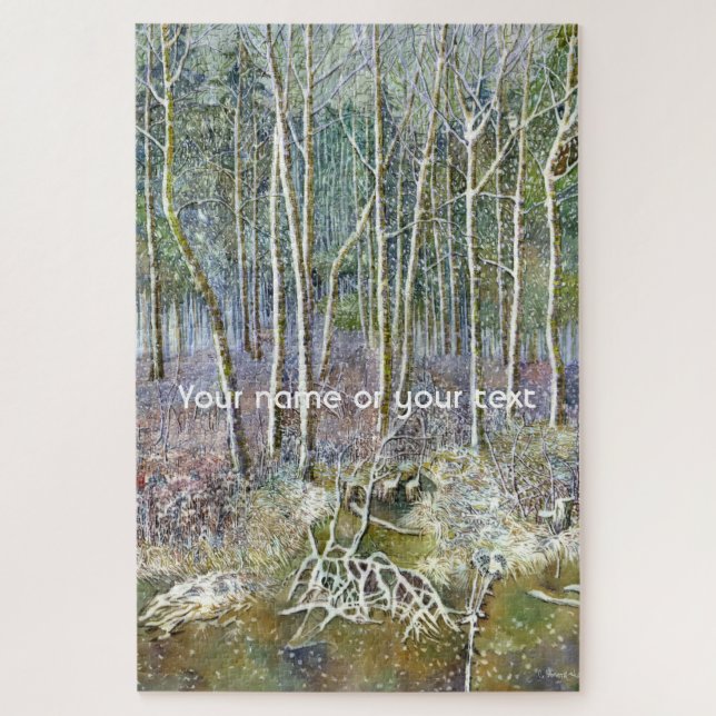 Puzzle bosque invernal Watercolor (Vertical)
