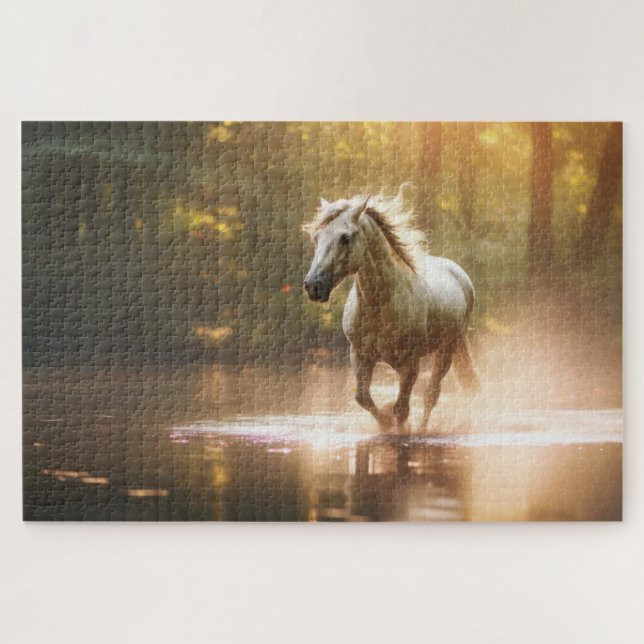 Puzzle Bosque mágico del caballo dulce de bonito (Horizontal)