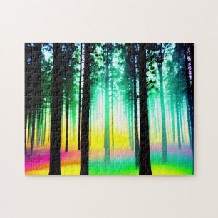 Puzzle Bosque mágico del Pastel de Arcoiris Encantado
